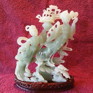 Vintage hand carved Jade sculpture from China